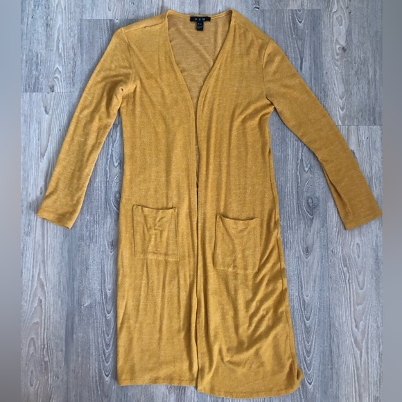 Longline Mustard Cardigan - Picture 1 of 2